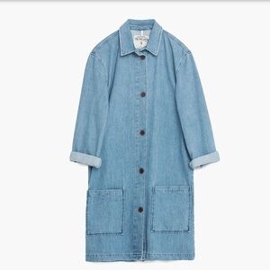 Zara denim jacket- the Levita long denim coat